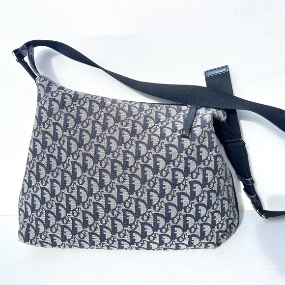 Vintage Christian Dior trotter blue crossbody shoulder bag - Picture 3 of 13
